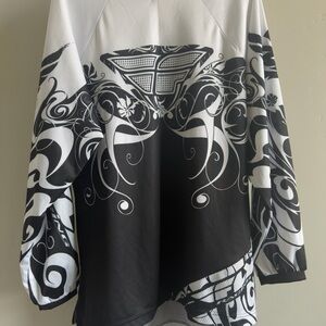 Men's Fly Racing Kinetic Pro Series Jersey – Black & White Graphic‎ – Size XL